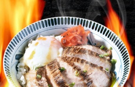 nudge graphic design Singapore - portfolio: Gochi-So Shokudo Iberico Pork Jowl Don on Charcoal Grill