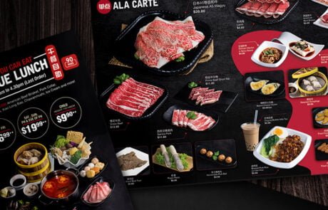 Menu Design and Food Photography for Yue Long Meng Hotpot Restaurant