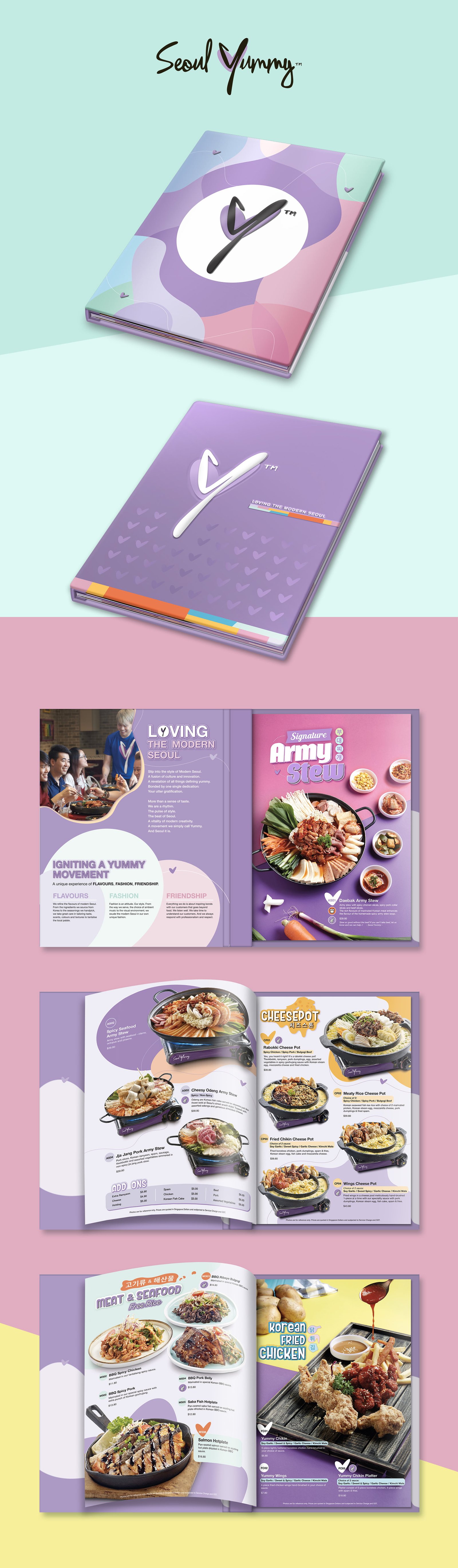 Seoul Yummy Menu Design and Food Photography Direction Portfolio