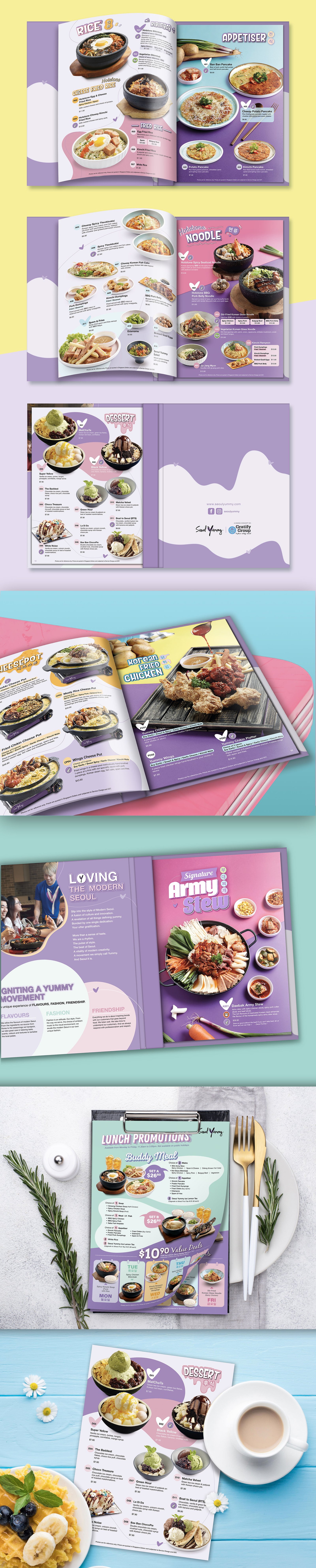 Seoul Yummy Menu Design and Food Photography Direction Portfolio
